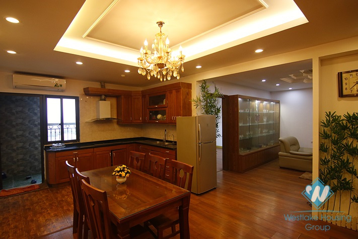 Elegant 3 bedroom apartment with a nice terrace for rent in Dong Da District